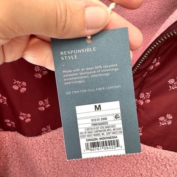 UNIVERSAL THREAD Pink Fleece Sherpa Jacket Cozy 1/4 Zip Pullover NWT | Medium - Picture 9 of 9